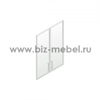 Комплекты стеклянных дверей к шкафу для сувениров, прозрачные в алюминиевой рамке 1118*788*20 Пр.ДШ-2СБА - БИЗНЕС МЕБЕЛЬ - Интернет-магазин офисной мебели в Екатеринбурге