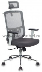 Кресло руководителя Бюрократ MC-W612-H/GR/GRAFIT серый BM-10 сиденье серый BAHAMA сетка/ткань крестовина хром (пластик белый) - БИЗНЕС МЕБЕЛЬ - Интернет-магазин офисной мебели в Екатеринбурге