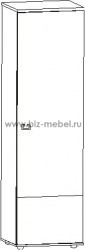 Шкаф для одежды правый 34.04: 560х470х2000 - БИЗНЕС МЕБЕЛЬ - Интернет-магазин офисной мебели в Екатеринбурге