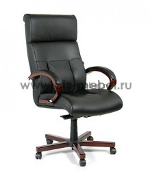 Кресло руководителя CHAIRMAN 421 черная кожа - БИЗНЕС МЕБЕЛЬ - Интернет-магазин офисной мебели в Екатеринбурге