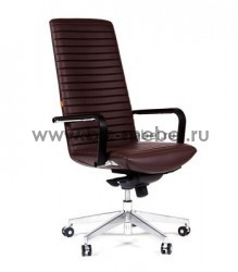 Кресло руководителя CHAIRMAN Evo (Эво) черная кожа,коричневая кожа - БИЗНЕС МЕБЕЛЬ - Интернет-магазин офисной мебели в Екатеринбурге
