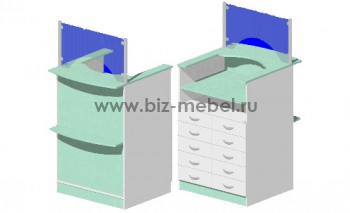 Кассовый модуль (950x600x1630) - БИЗНЕС МЕБЕЛЬ - Интернет-магазин офисной мебели в Екатеринбурге
