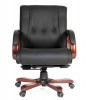 Кресло руководителя CHAIRMAN 653 M низкая спинка черная кожа - БИЗНЕС МЕБЕЛЬ - Интернет-магазин офисной мебели в Екатеринбурге
