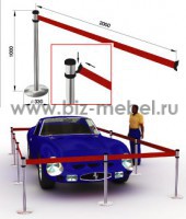 Столбик с вытяжной лентой RS-A2SR-RD (P) L-2000 мм. - БИЗНЕС МЕБЕЛЬ - Интернет-магазин офисной мебели в Екатеринбурге