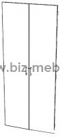 Комплект высоких дверей ЛДСП У.ДШ-3 692х16х1756 УНИВЕРСАЛ - БИЗНЕС МЕБЕЛЬ - Интернет-магазин офисной мебели в Екатеринбурге