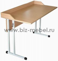 Стол ученический 2-х местный для кабинета физики или химии, с бортиком - БИЗНЕС МЕБЕЛЬ - Интернет-магазин офисной мебели в Екатеринбурге