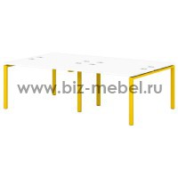 Бенч-система на 4 рабочих места 2800x1450x750  S-142 - БИЗНЕС МЕБЕЛЬ - Интернет-магазин офисной мебели в Екатеринбурге