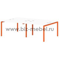 Бенч-система на 4 рабочих места  2400x1450x750 S-147 - БИЗНЕС МЕБЕЛЬ - Интернет-магазин офисной мебели в Екатеринбурге