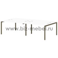 Бенч-система на 4 рабочих места 2800x1450x750 S-148 - БИЗНЕС МЕБЕЛЬ - Интернет-магазин офисной мебели в Екатеринбурге