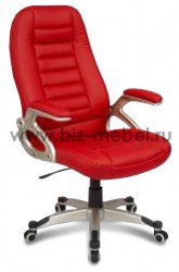 Кресло руководителя СМ CF-0158 экокожа черная,красная - БИЗНЕС МЕБЕЛЬ - Интернет-магазин офисной мебели в Екатеринбурге