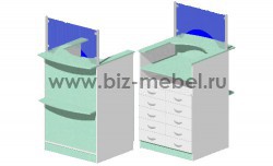 Кассовый модуль (950x600x1630) - БИЗНЕС МЕБЕЛЬ - Интернет-магазин офисной мебели в Екатеринбурге