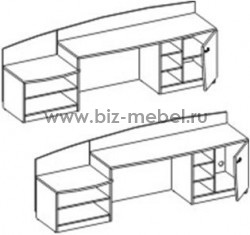 Стол БСК-2 (2748*640*944) - БИЗНЕС МЕБЕЛЬ - Интернет-магазин офисной мебели в Екатеринбурге
