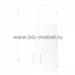 Двери стеклянные средние, цвет белый матовый S-022 (1116*4*792) - БИЗНЕС МЕБЕЛЬ - Интернет-магазин офисной мебели в Екатеринбурге