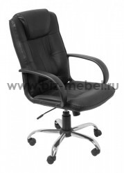 Кресло руководителя Бюрократ T-800AXSN кожа черная  - БИЗНЕС МЕБЕЛЬ - Интернет-магазин офисной мебели в Екатеринбурге