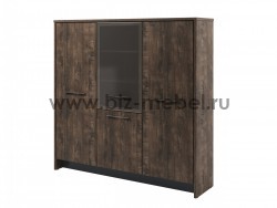 Шкаф трехсекционный 2200*520*2120  Т-33-14 л/пр - БИЗНЕС МЕБЕЛЬ - Интернет-магазин офисной мебели в Екатеринбурге