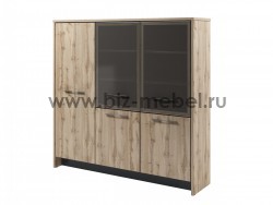 Шкаф трехсекционный  2200*520*2120  Т-33-05  - БИЗНЕС МЕБЕЛЬ - Интернет-магазин офисной мебели в Екатеринбурге