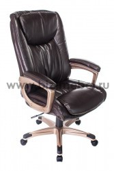 Кресло руководителя Бюрократ T-9914, BLACK(BROWN) черный (коричневый) рец.кожа - БИЗНЕС МЕБЕЛЬ - Интернет-магазин офисной мебели в Екатеринбурге