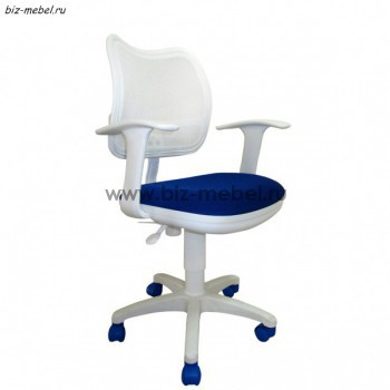 Кресло CH-W797/WH (белый пластик, спинка белая сетка, , колеса цветные) - БИЗНЕС МЕБЕЛЬ - Интернет-магазин офисной мебели в Екатеринбурге