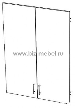 Комплект средних дверей ЛДСП У.ДШ-2Д 692х16х988 УНИВЕРСАЛ - БИЗНЕС МЕБЕЛЬ - Интернет-магазин офисной мебели в Екатеринбурге