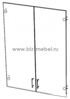 Комплект средних дверей стеклянных У.ДШ-2СБ 692х4х988 УНИВЕРСАЛ - БИЗНЕС МЕБЕЛЬ - Интернет-магазин офисной мебели в Екатеринбурге