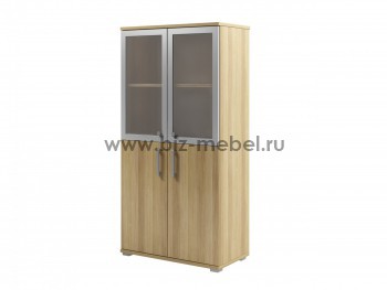 Шкаф со стеклом в профиле МДФ 800*430*1604 S-642  - БИЗНЕС МЕБЕЛЬ - Интернет-магазин офисной мебели в Екатеринбурге