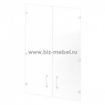 Двери стеклянные средние, цвет белый матовый S-022 (1116*4*792) - БИЗНЕС МЕБЕЛЬ - Интернет-магазин офисной мебели в Екатеринбурге