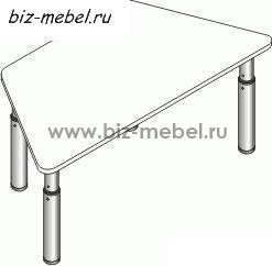 Столы фигурные регулируемые по высоте СДРт-11 - БИЗНЕС МЕБЕЛЬ - Интернет-магазин офисной мебели в Екатеринбурге